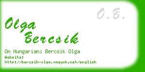 olga bercsik business card